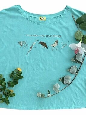 Kealopiko Nā Manu o ka Nahele | Kimono top - light blue xl